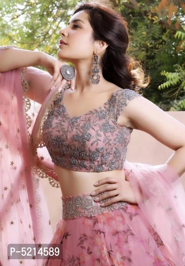 Attractive Oranzo Printed Semi Stitched Lehengas - Semi Stitched