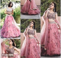Attractive Oranzo Printed Semi Stitched Lehengas - Semi Stitched