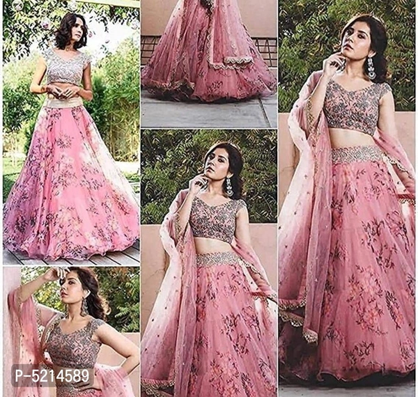 Attractive Oranzo Printed Semi Stitched Lehengas - Semi Stitched