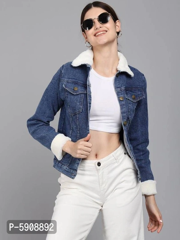 White Belted Denim Jackets  - S