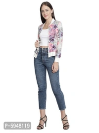 Trendy Printed Bomber Jackets - L
