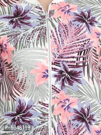 Trendy Printed Bomber Jackets - L