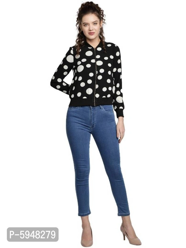 Trendy Printed Bomber Jackets - L