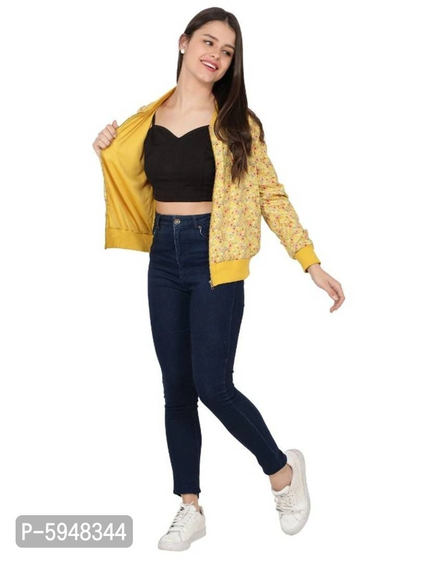 Trendy Printed Bomber Jackets - L