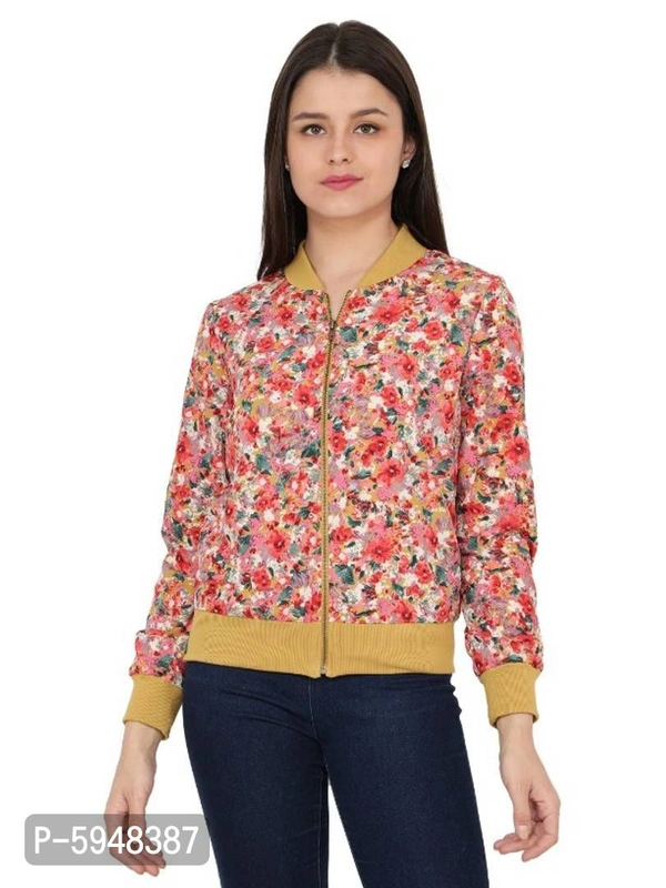 Trendy Printed Bomber Jackets - S