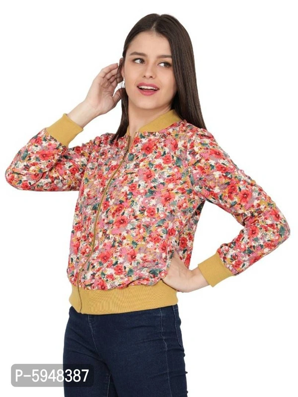 Trendy Printed Bomber Jackets - S