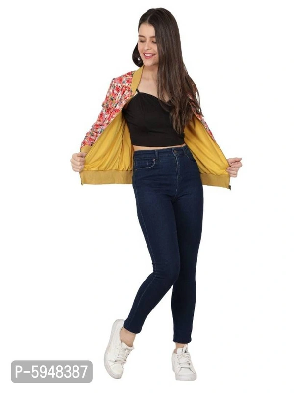 Trendy Printed Bomber Jackets - XL