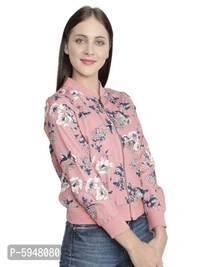 Trendy Printed Bomber Jackets - S