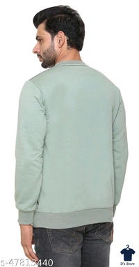 Men's Light Green Printed Sweatshirt - XL