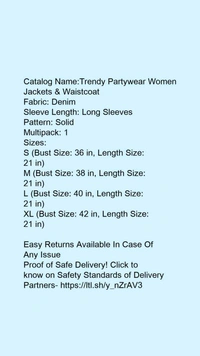 Women Denim Brown Color Jackets - S