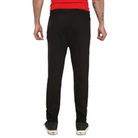 HIFLYERS MENS BLACK-RED TRACKPANTS - L