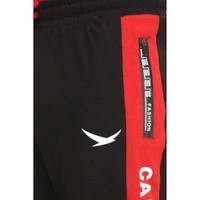 HIFLYERS MENS BLACK-RED TRACKPANTS - L