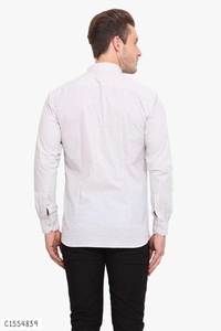 Cotton Checkered Full Sleeves Regular Fit Shirts  - M