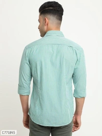 Flyrs Club Cotton Striped Flim Fit Shirts  - XXL