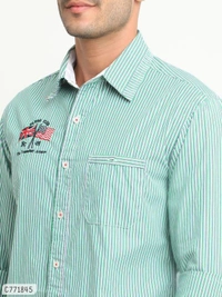 Flyrs Club Cotton Striped Flim Fit Shirts  - XXL