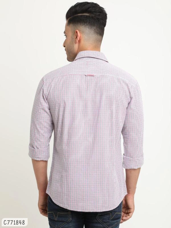 Flyrs Club Cotton Striped Flim Fit Shirts  - XL