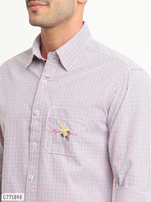 Flyrs Club Cotton Striped Flim Fit Shirts  - XL