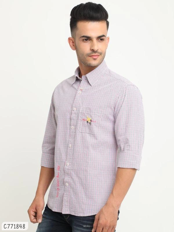 Flyrs Club Cotton Striped Flim Fit Shirts  - XXL