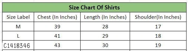 Cotton Solid Full Sleeves Shirts  - L