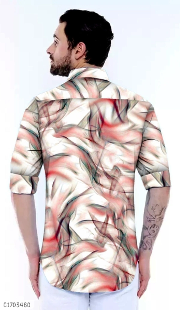 Cotton Printed Full Sleeve Regular Shirts  - L