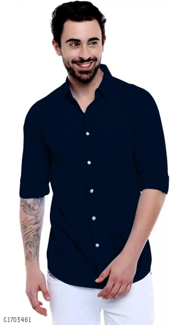 Cotton Printed Full Sleeve Regular Shirts  - L
