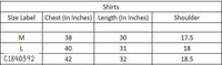 Cotton Solid Full Sleeves Shirts  - L