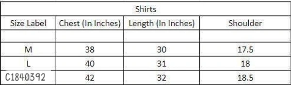 Cotton Solid Full Sleeves Shirts  - L