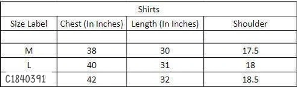 Cotton Solid Full Sleeves Shirts  - M