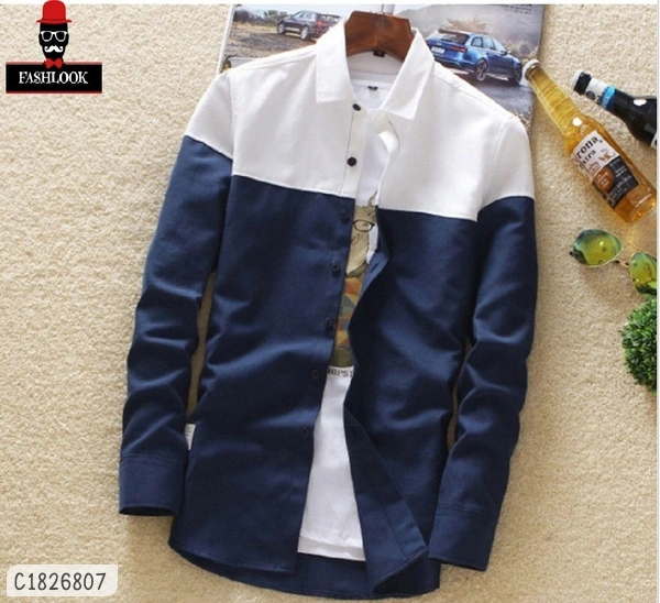 Cotton Solid Full Sleeves Shirts  - XL