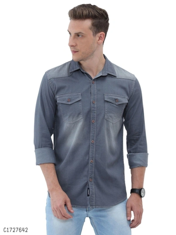 Cotton Printed Full Sleeve Regular Shirts  - XL