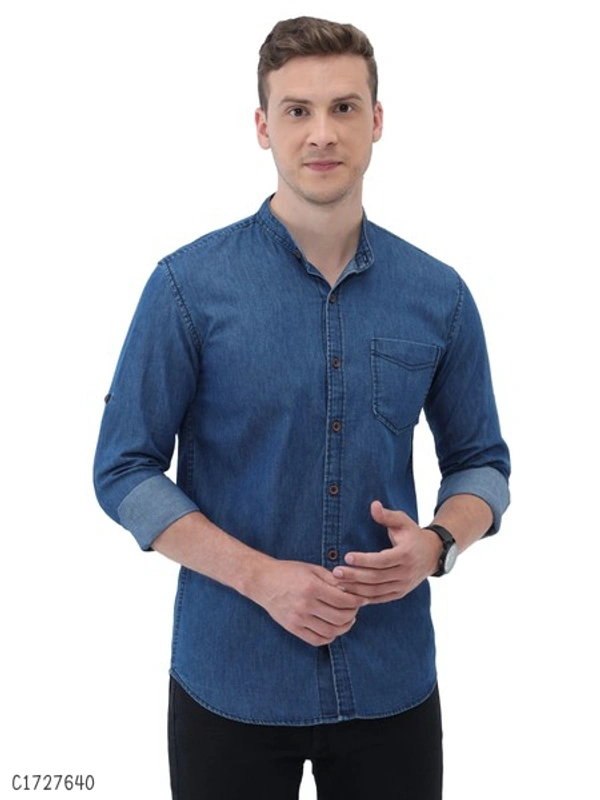 Cotton Printed Full Sleeve Regular Shirts  - M