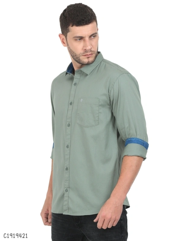 Cotton Blend Full Sleeve Shirts - L