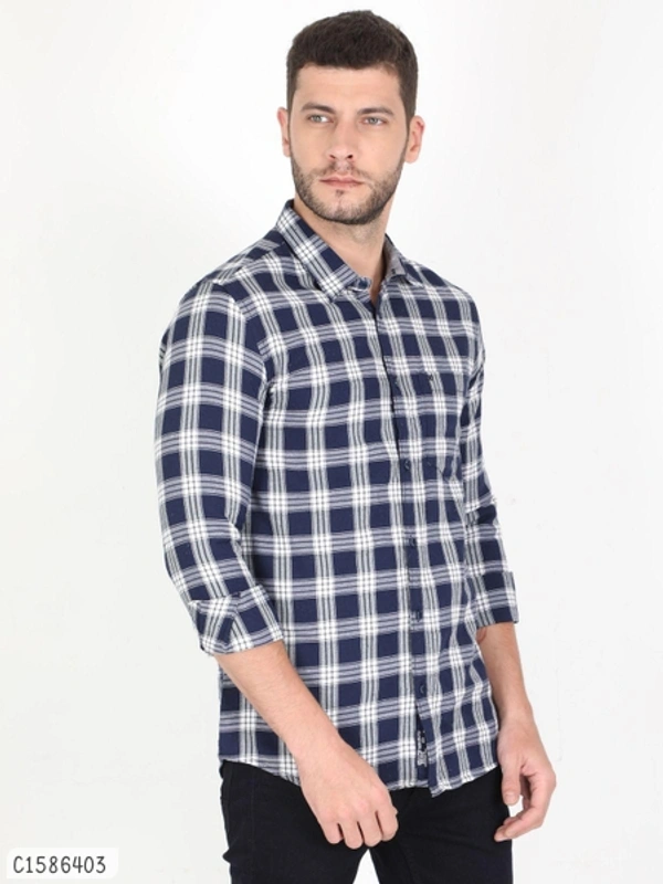 Cotton Blend Full Sleeve Shirts - M