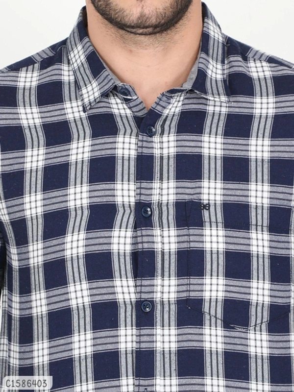 Cotton Blend Full Sleeve Shirts - M