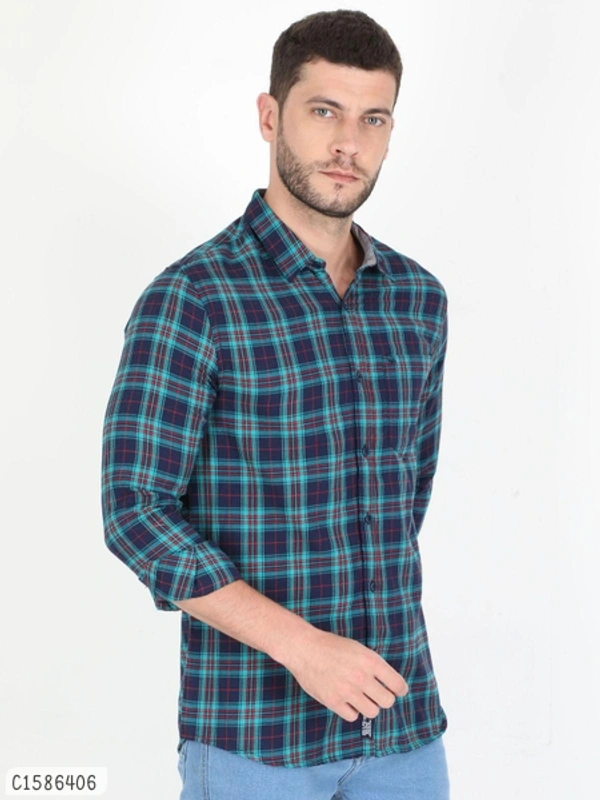 Cotton Blend Full Sleeve Shirts - L