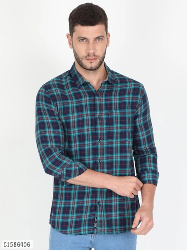 Cotton Blend Full Sleeve Shirts - L