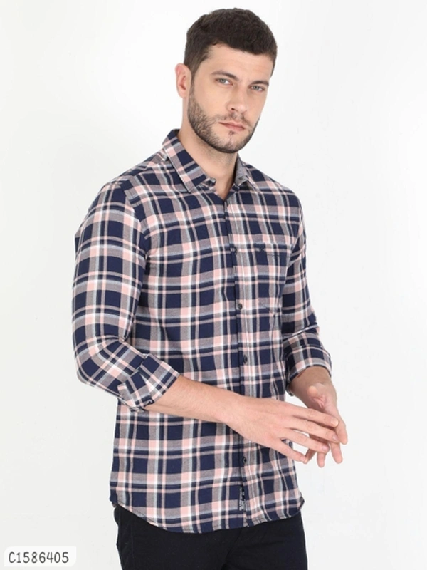 Cotton Blend Full Sleeve Shirts - M