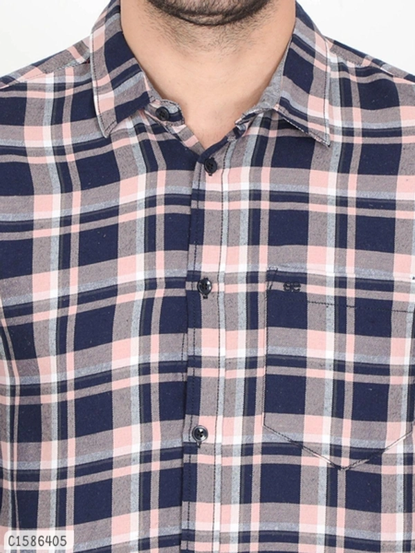 Cotton Blend Full Sleeve Shirts - M