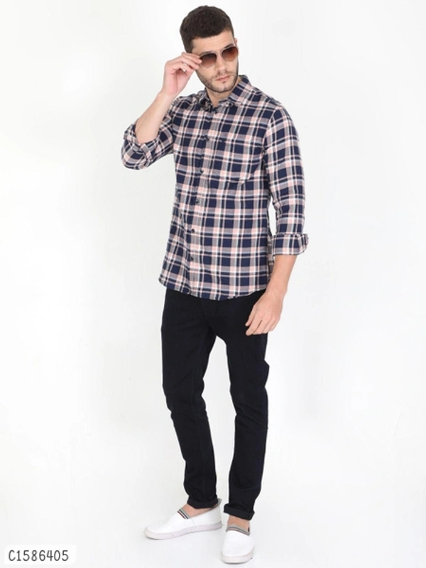Cotton Blend Full Sleeve Shirts - L