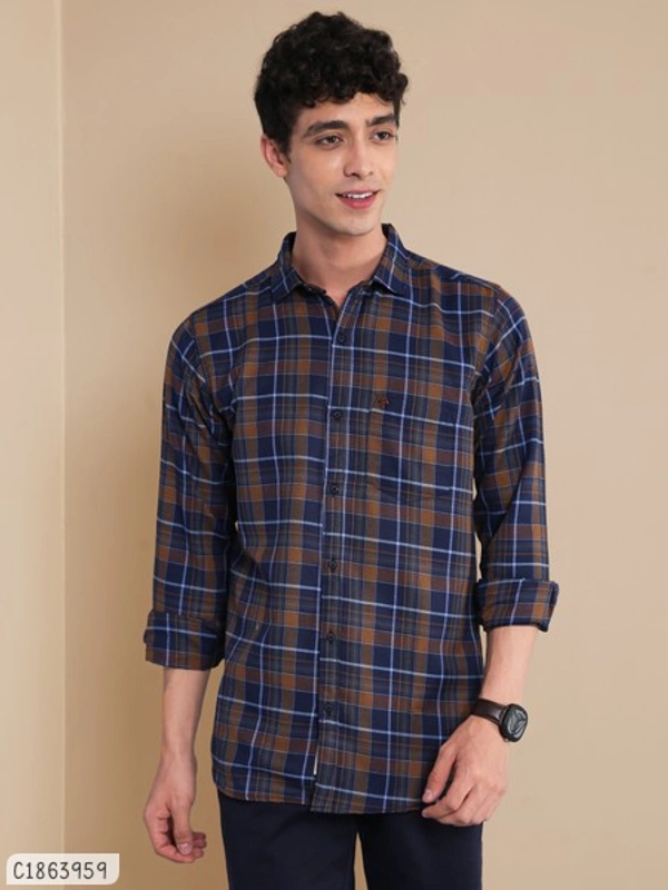 Blended Checked Full Sleeve - L