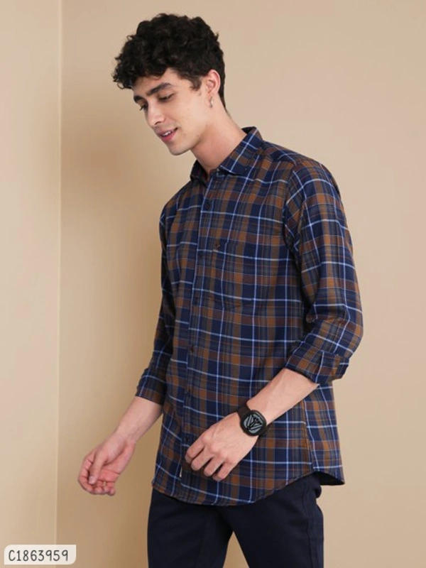Blended Checked Full Sleeve - L