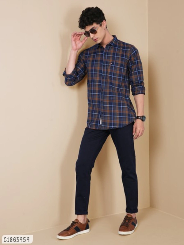 Blended Checked Full Sleeve - L