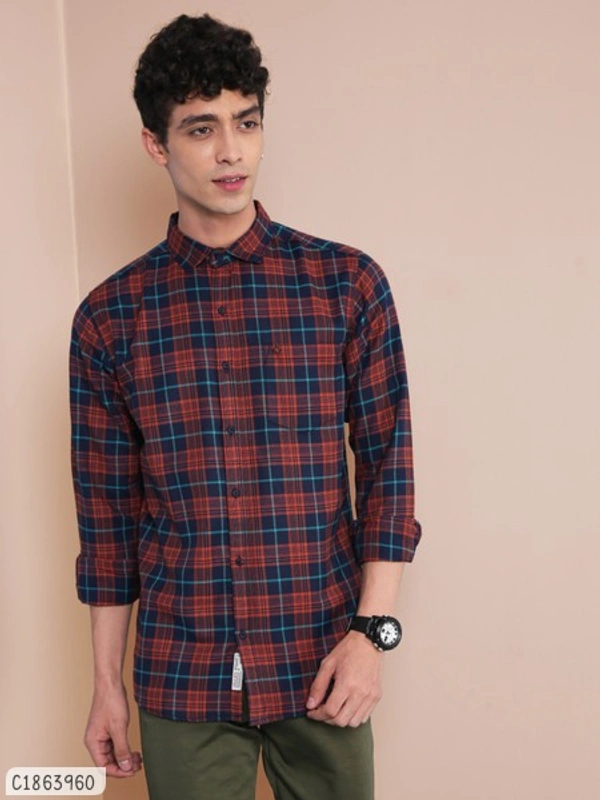 Blended Checked Full Sleeve - M