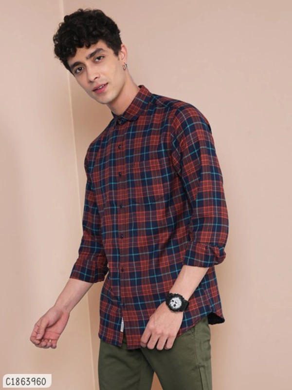 Blended Checked Full Sleeve - XL