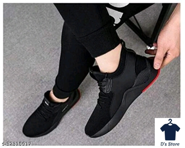 Mens Red Black Sports Casual Shoe's - 9