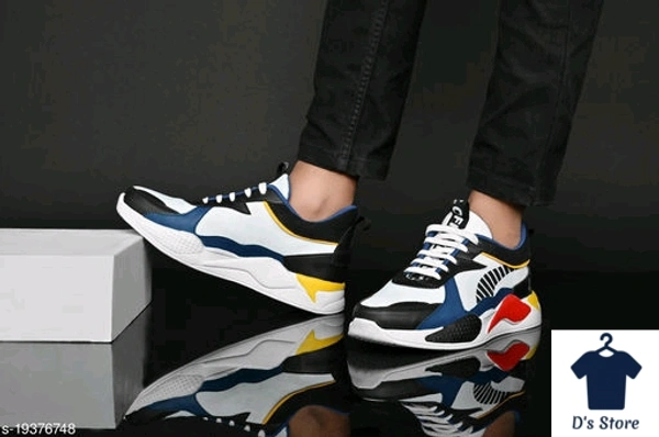 Mens Tri Color Fashionable Sports Shoe's - 8