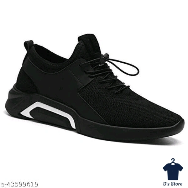 Mens Comfy Black Sports Shoe's - 8