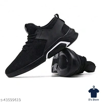Mens Comfy Black Sports Shoe's - 8