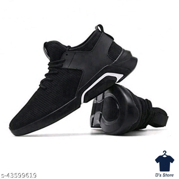 Mens Comfy Black Sports Shoe's - 8