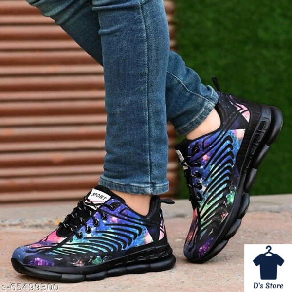 Mens Space Galaxy Print Sports Shoe's - 9
